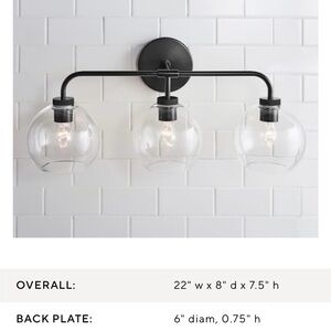 Pottery Barn Reagan Globe Single Sconce Antique Bronze